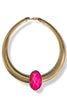 Call It What You Want Fuchsia Stone Omega Necklace