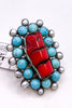 1960s Coral Pearl Turquoise Ring Size 8 | Made In The Deep South