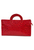 Sweet Escape Dark Red Alligator Print Handbag
