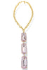Yochi Connie Amethyst Stone Drop Necklace