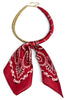 Maisey Burgundy Silk Scarf Wrapped Collar Necklace