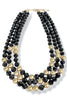 Made To Happen Jet and Gold Beaded Layered Necklace