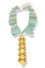 Made In The Deep South 1960s Spiny Oyster Agate Pendant 1960s Amazonite Necklace