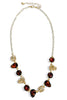 From Now and Then Brown Multi Stone Link Necklace