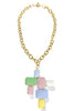 Yochi Katherine Pastel Pendant Necklace