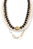 For the Record Black Glass Bead & Multi Layered Necklace