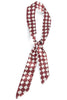 On The Day Burgundy and White Checker Twilly Scarf