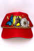 Custom Red Love For Horses Trucker Hat - FINAL SALE