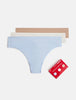 Spanx Summit/Powder/Naked Thong Fit-To-You 3 Pack