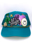 Custom Turquoise A Lil Bougie Trucker Hat