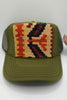 Kilim Trucker Hat - Olive 29