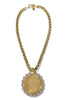 Yochi Stevie Clear Stone Angel Pendant Necklace