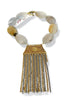 Made In The Deep South 1970s Tassel Fringe Pendant 1970s Agate Necklace