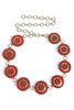 Wish You Would Gold and Red Concho Chain Belt