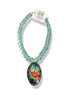 Made in the Deep South 1950s Russian Brooch 1960s Aqua Quartz Beads