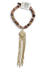 Made In The Deep South 1970s Monet Pendant Pink Turquoise Bead Necklace