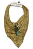 Made In The Deep South 1960s Chrysocolla Tear Drop Pendant 1970s Mesh Necklace
