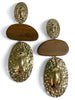 Be Fearlessly Authentic Gold and Brown Dangle Earrings