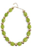 Squared Away Olive Beaded Necklace