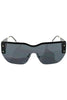 Meant To Be Black Oversized Shield Sunglasses