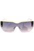 Meant To Be Cream Oversized Shield Sunglasses