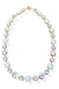 TWT® Margret Clear Abalone Glass Stone Magnetic Necklace