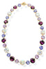 TWT® Margret Purple Glass Stone Magnetic Necklace