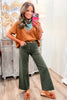 Sandra Camel Suede Short Sleeve Blouse