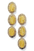 Come and Go Mustard and Gold Dangle Earrings