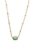 Elisa Mini Necklace - Gold Mint Magnesite | Kendra Scott