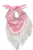 Bring It Out Pink Western Fringed Paisley Print Scarf