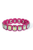 Taken Back Fuchsia Abalone Stretch Bracelet