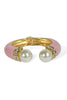 Elaine Pink Pearl Hinge Cuff Bracelet