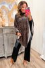 Cool Days Ahead Brown Leopard Print Poncho
