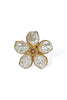 By Myself Flowers Gold and Cream Flower Ring