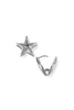 DOORBUSTER Shooting Stars Silver Huggie Earrings