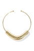 More To Come Gold Curved Tube Choker Necklace
