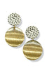 Just In Time Gold Painted Dot Drop Earrings