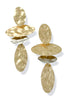 Where To Go Worn Gold Hammered Oval Dangle Earrings