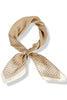 Here's A Message Beige Polka Dot Square Scarf