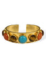 Virtue Gemma Turquoise/Tiger Eye/Coral Cuff Bracelet