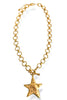 Star of the South Bright Vintage Gold Star Statement Necklace