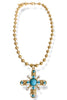 Cora Turquoise Cross Statement Necklace