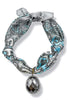 Kristalize Pave Baby Blue Stone Scarf Necklace