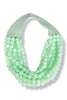 Carla Mint Faceted Bead Statement Necklace