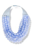 Carla Light Blue Faceted Bead Statement Necklace