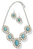 Best To Come White and Turquoise Western Necklace Set