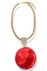 Next Test Red Oversized Stone Necklace