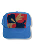 Suzani Neon Blue Kilim Patch Trucker Hat 10