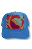Suzani Neon Blue Kilim Patch Trucker Hat 5